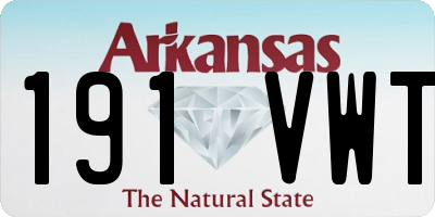 AR license plate 191VWT