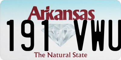 AR license plate 191VWU