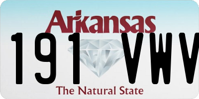 AR license plate 191VWV