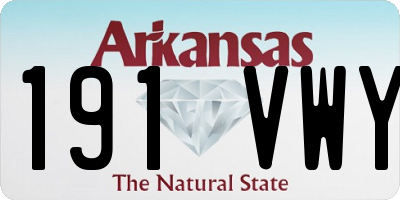 AR license plate 191VWY