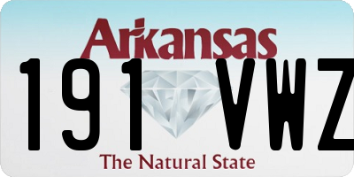 AR license plate 191VWZ