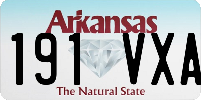 AR license plate 191VXA