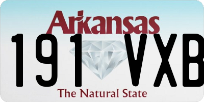 AR license plate 191VXB