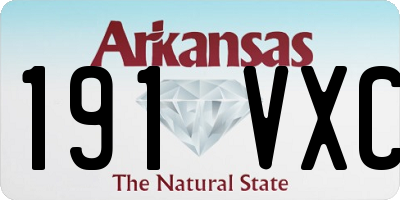 AR license plate 191VXC
