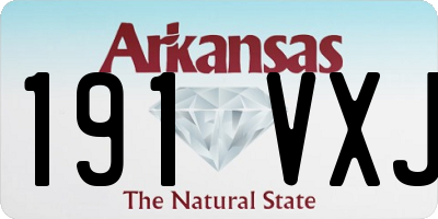 AR license plate 191VXJ