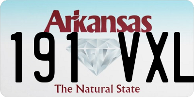 AR license plate 191VXL