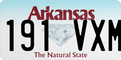 AR license plate 191VXM