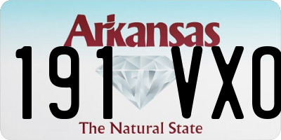 AR license plate 191VXO