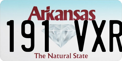 AR license plate 191VXR