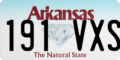 AR license plate 191VXS