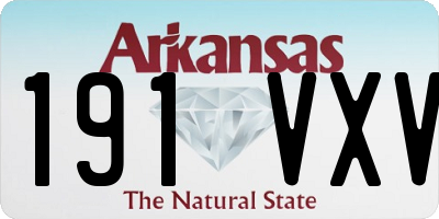 AR license plate 191VXV