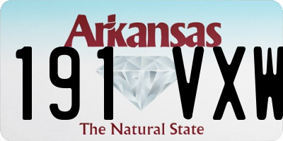AR license plate 191VXW