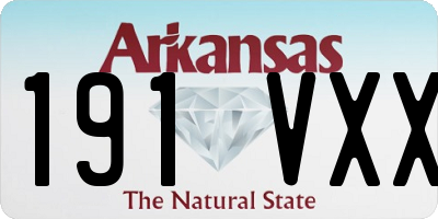 AR license plate 191VXX