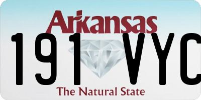 AR license plate 191VYC