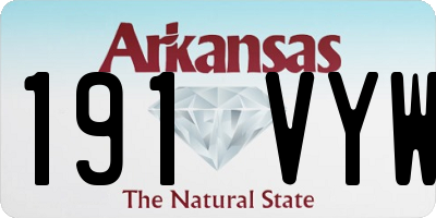 AR license plate 191VYW