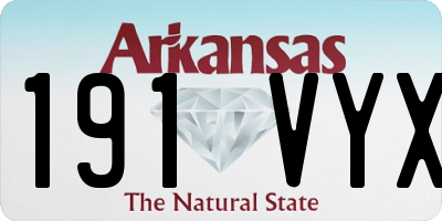 AR license plate 191VYX