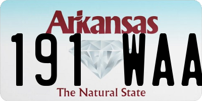 AR license plate 191WAA
