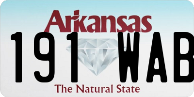 AR license plate 191WAB