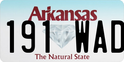 AR license plate 191WAD