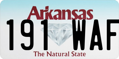 AR license plate 191WAF