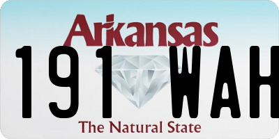 AR license plate 191WAH