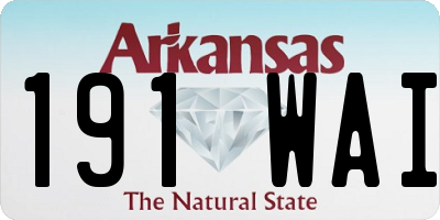 AR license plate 191WAI