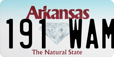 AR license plate 191WAM