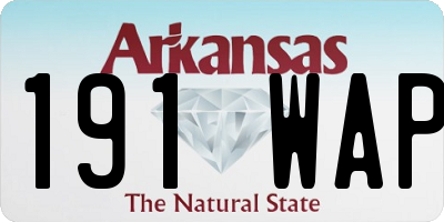 AR license plate 191WAP