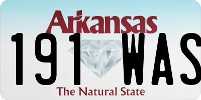 AR license plate 191WAS