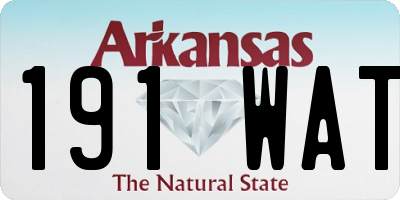 AR license plate 191WAT