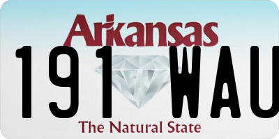 AR license plate 191WAU