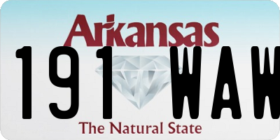 AR license plate 191WAW