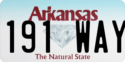 AR license plate 191WAY
