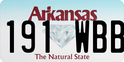 AR license plate 191WBB