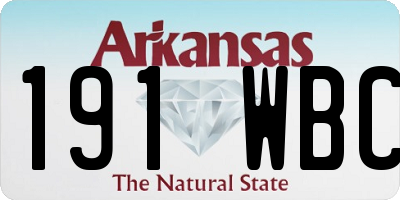 AR license plate 191WBC