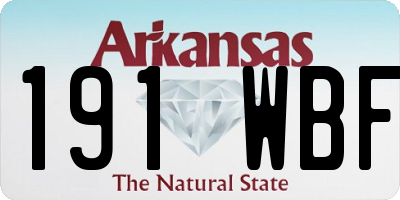 AR license plate 191WBF