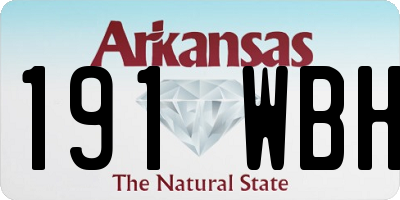 AR license plate 191WBH