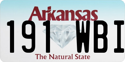 AR license plate 191WBI
