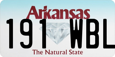 AR license plate 191WBL