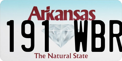 AR license plate 191WBR