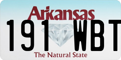 AR license plate 191WBT