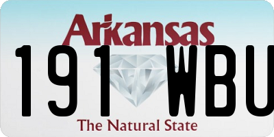 AR license plate 191WBU