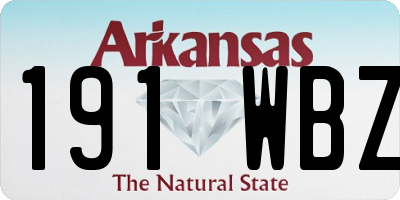 AR license plate 191WBZ