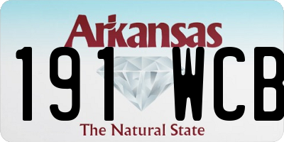 AR license plate 191WCB