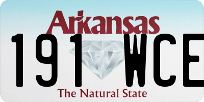 AR license plate 191WCE