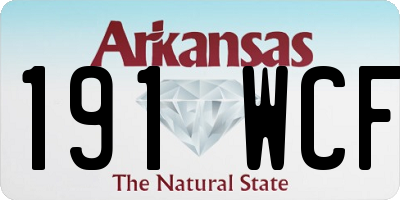 AR license plate 191WCF