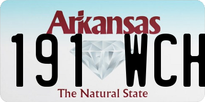 AR license plate 191WCH