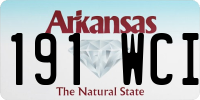 AR license plate 191WCI