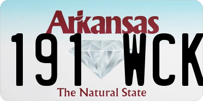 AR license plate 191WCK