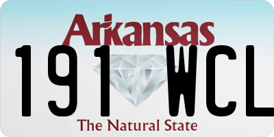 AR license plate 191WCL